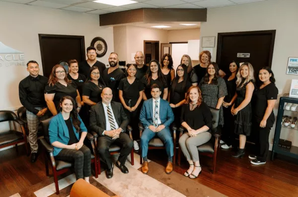 A group photo of the staff at Pinnacle Pain, a pain management company in Phoenix, Arizona.